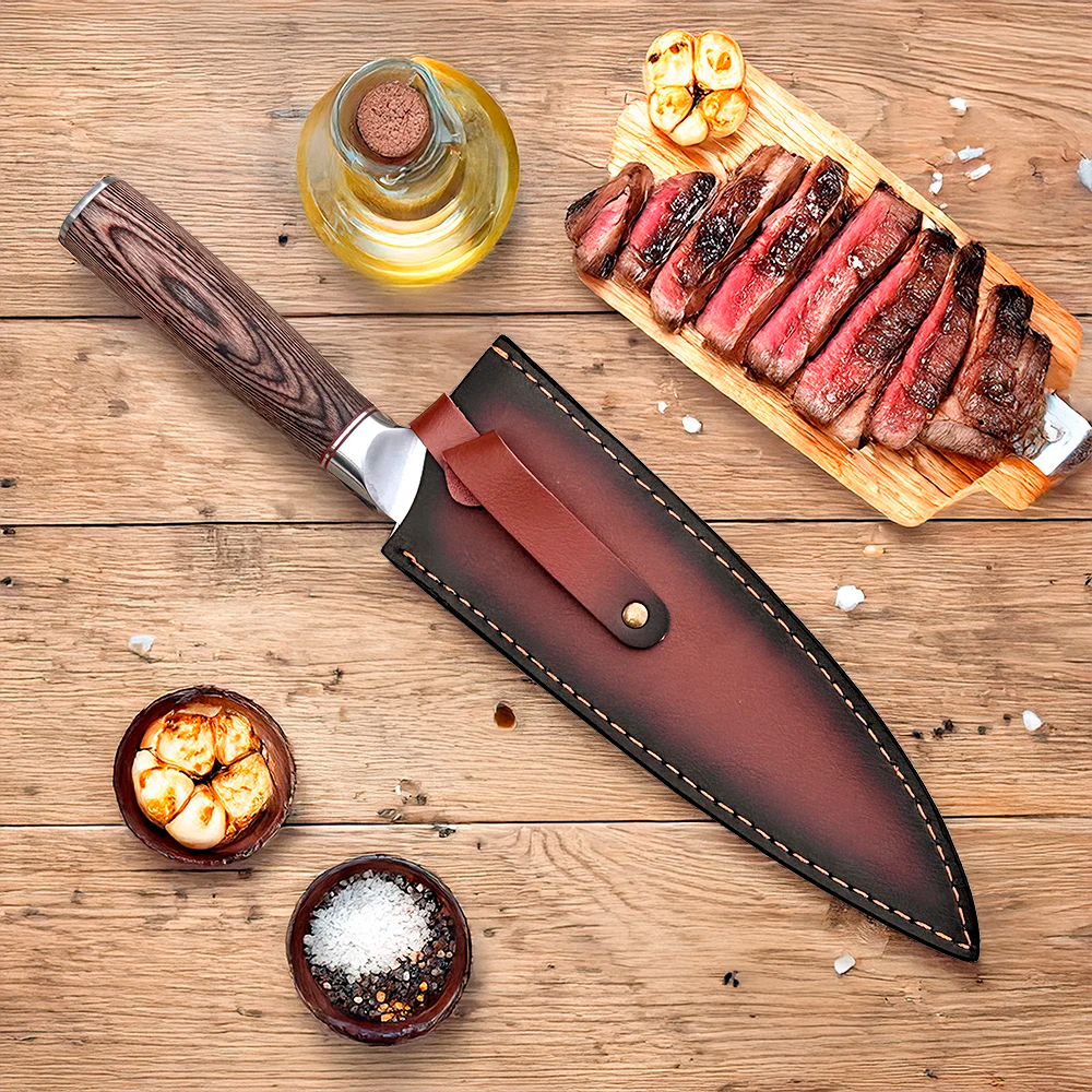 Pack cuchillo parrillero + funda reforzada PATAGÓN - VIVA EL ASADO