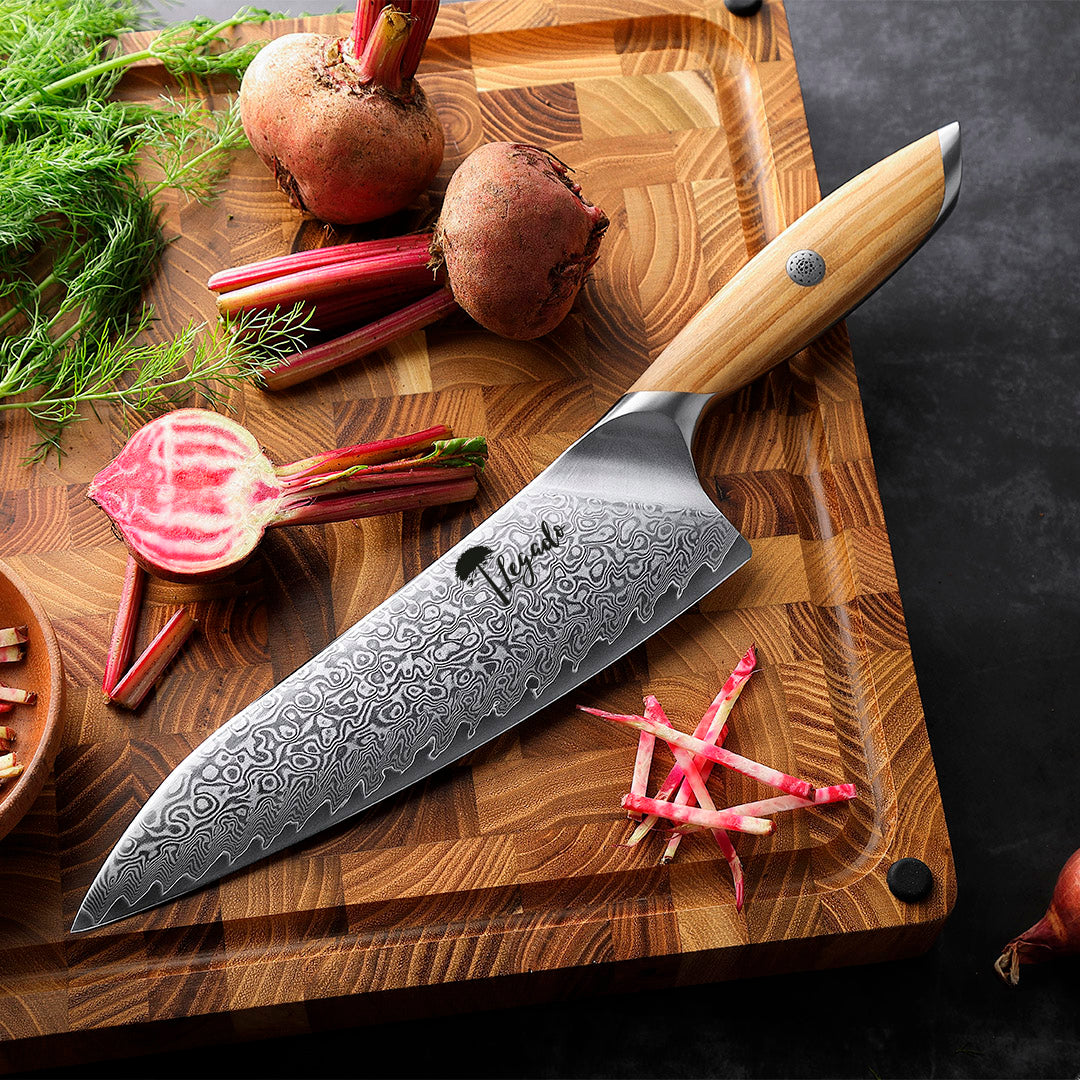 SALTO DE PUMA - Cuchillo Gyuto Damasco 73 hoja hoja 21 cm capas LEGADO
