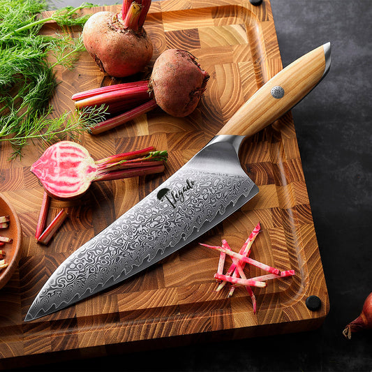 SALTO DE PUMA - Cuchillo Gyuto Damasco 73 hoja hoja 21 cm capas LEGADO