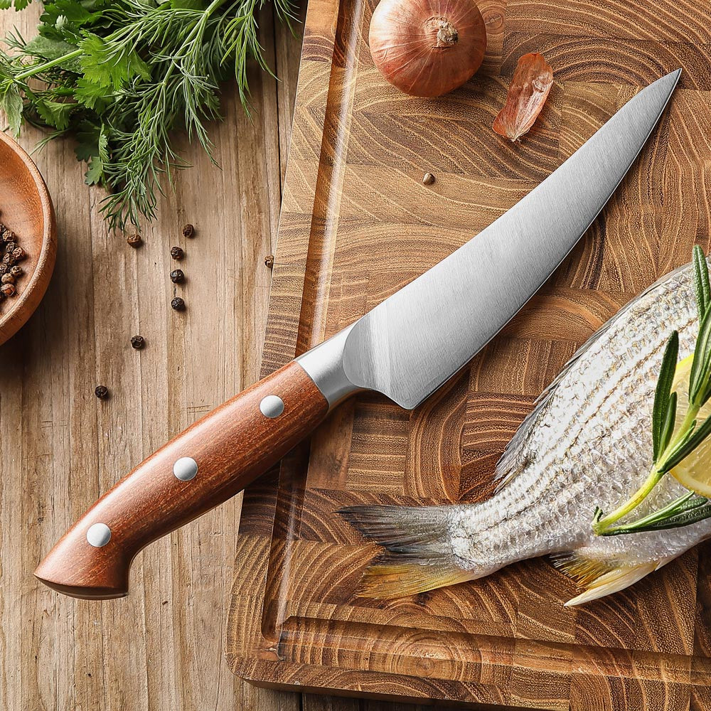 PELLÍN - Cuchillo Despostador Acero Alemán Premium Hoja 16 cm PATAGÓN Con caja regalo