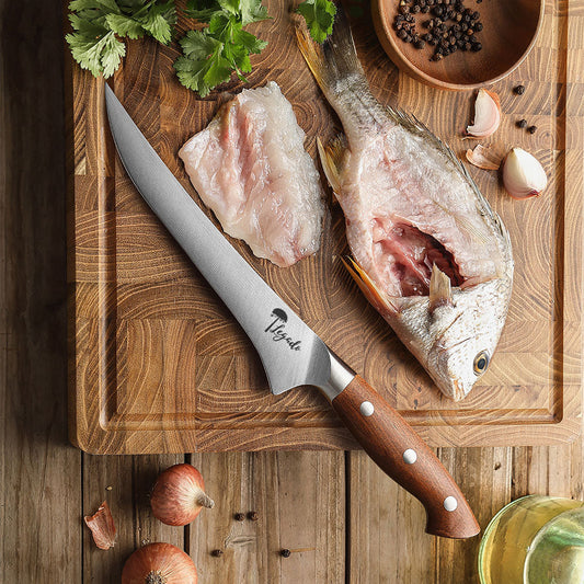 PELLÍN - Cuchillo Fileteador Acero Alemán Premium Hoja 16 cm PATAGÓN Con caja regalo - Cuchillos Mundo Patagon