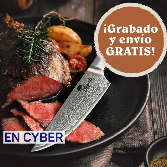 ABEDUL - Cuchillo Utilitario Damasco 67 hoja 13 cm capas LEGADO
