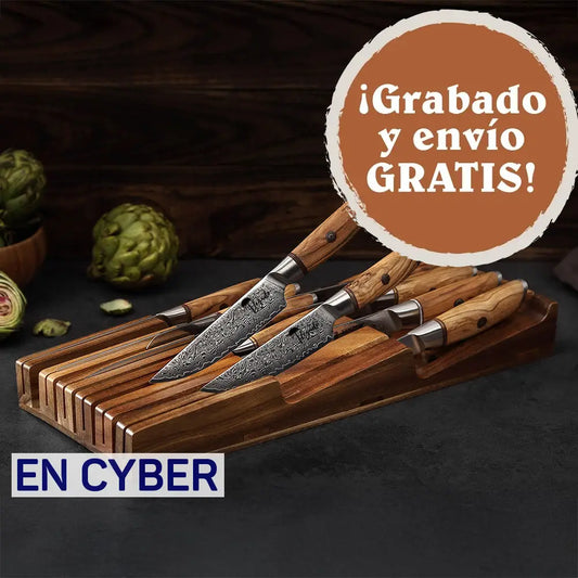 Bandeja Guarda Cuchillos de Acacia Premium LEGADO