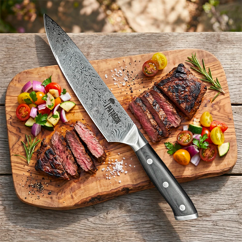 Cuchillo de asado hoja 20 cm PATAGÓN - CARBONO TRUCHA