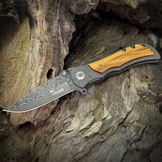 Cortapluma Acero Inox Revestido Damasquinado PATAGÓN - DAMASCUS