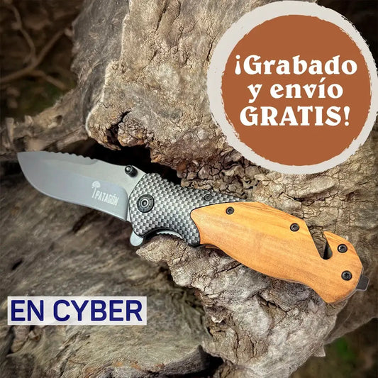 Cortapluma de rescate Acero Inox Revestido PATAGÓN - FIBRA