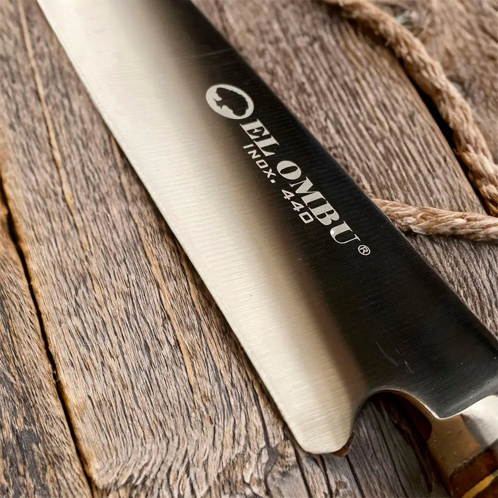 Cuchillo Artesanal Parrillero hoja 20 cm EL OMBU - GAUCHO PREMIUM