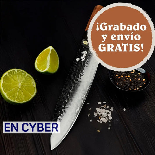 Cuchillo Chef Acero 3 capas AUS Acero Alto Carbono PATAGÓN