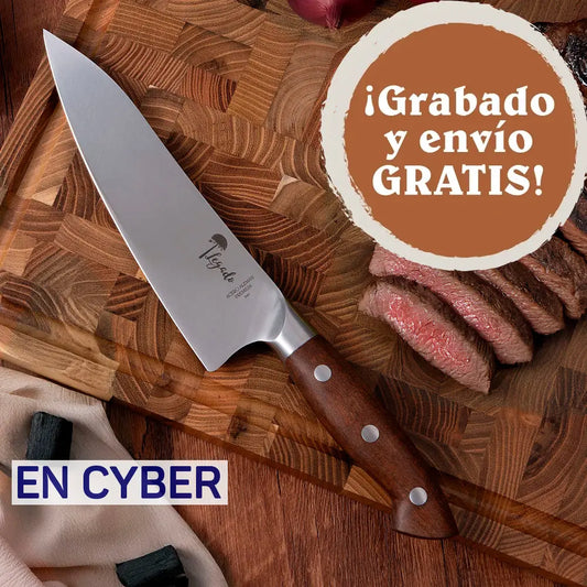 Cuchillo Chef Acero Alemán Premium Hoja 19 cm LEGADO - PELLÍN