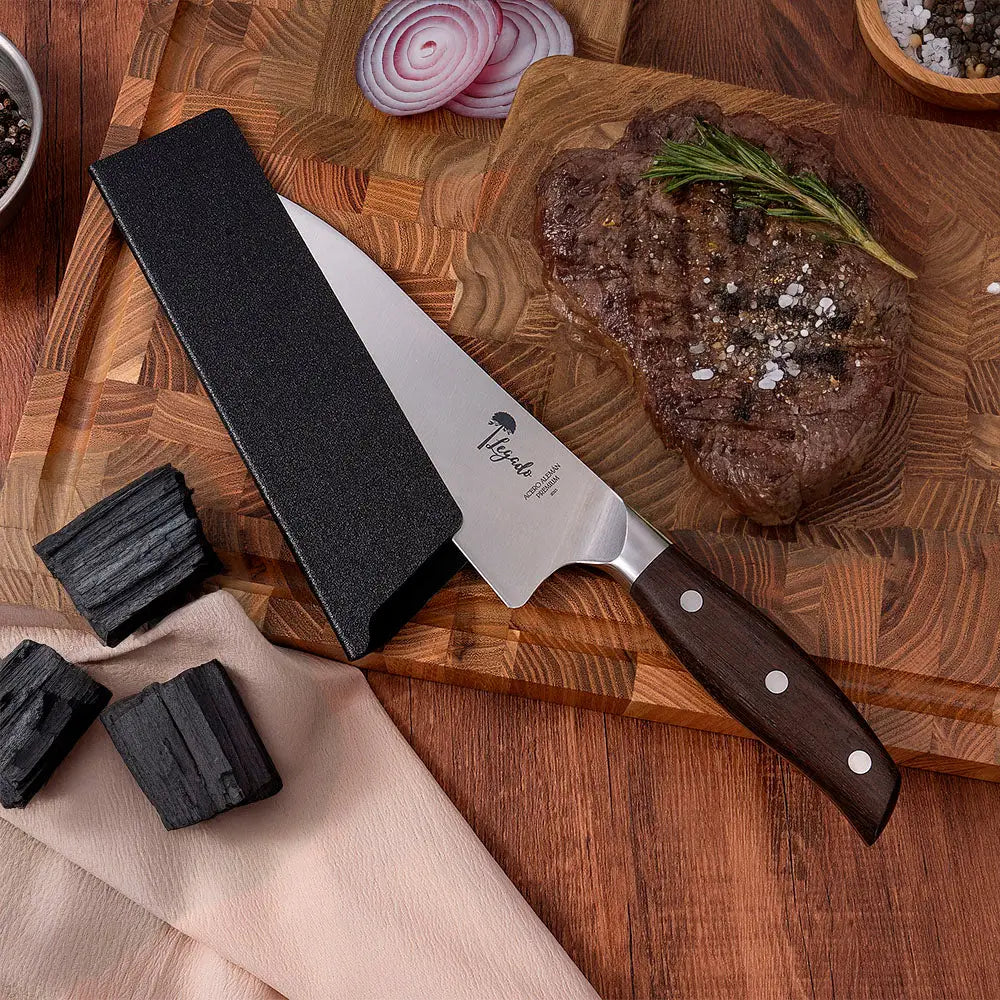 Cuchillo Chef Acero Alemán Premium Hoja 19 cm LEGADO - ROBLE FUERTE