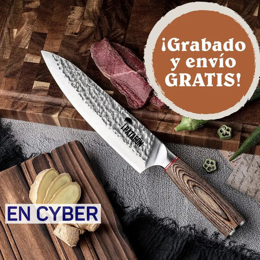 Cuchillo Parrillero Acero Alemán 3 capas hoja 20 PATAGÓN - VIVA EL ASADO