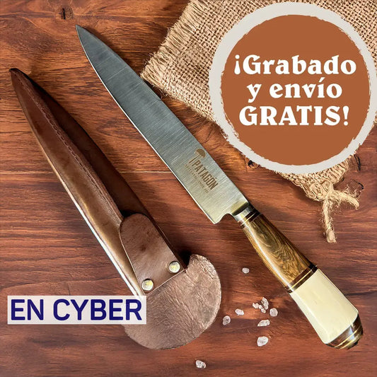 Cuchillo Parrillero Artesanal hoja 20 cm PATAGÓN - GAUCHO