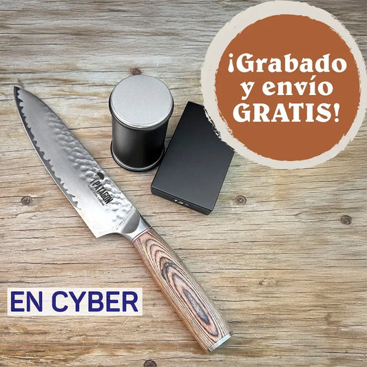 Cuchillo Parrillero Viva el Asado + Afilador Roller