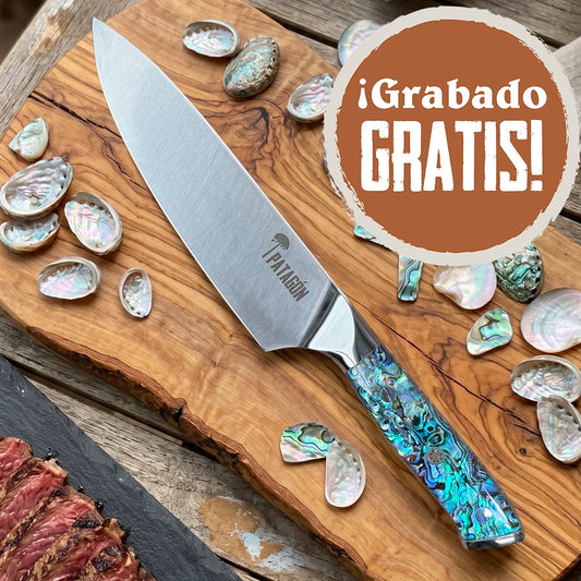Cuchillo Chef Acero Alemán Inox. hoja 18 cm - NÁCAR