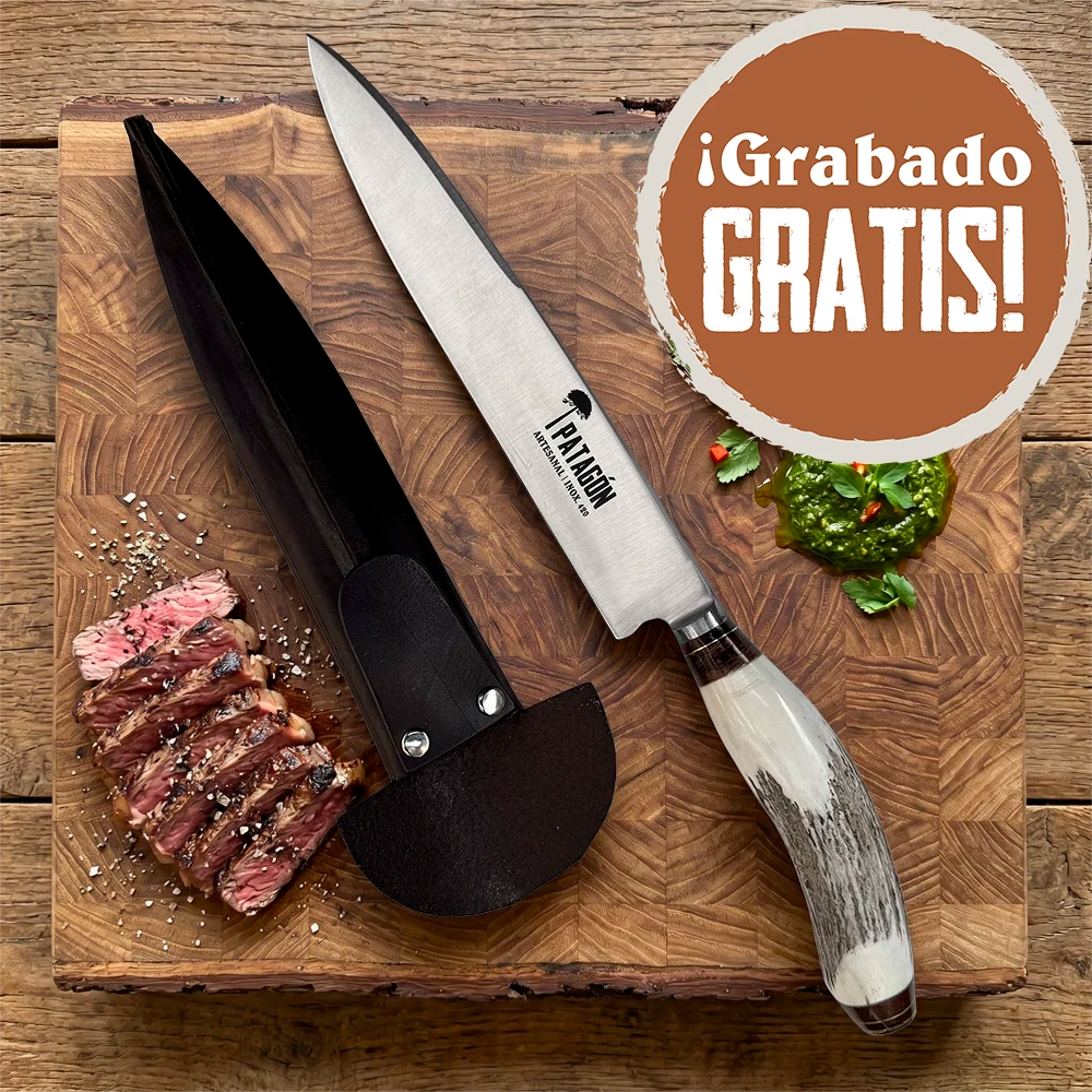 Cuchillo Parrillero Artesanal hoja 20 cm - GAUCHO