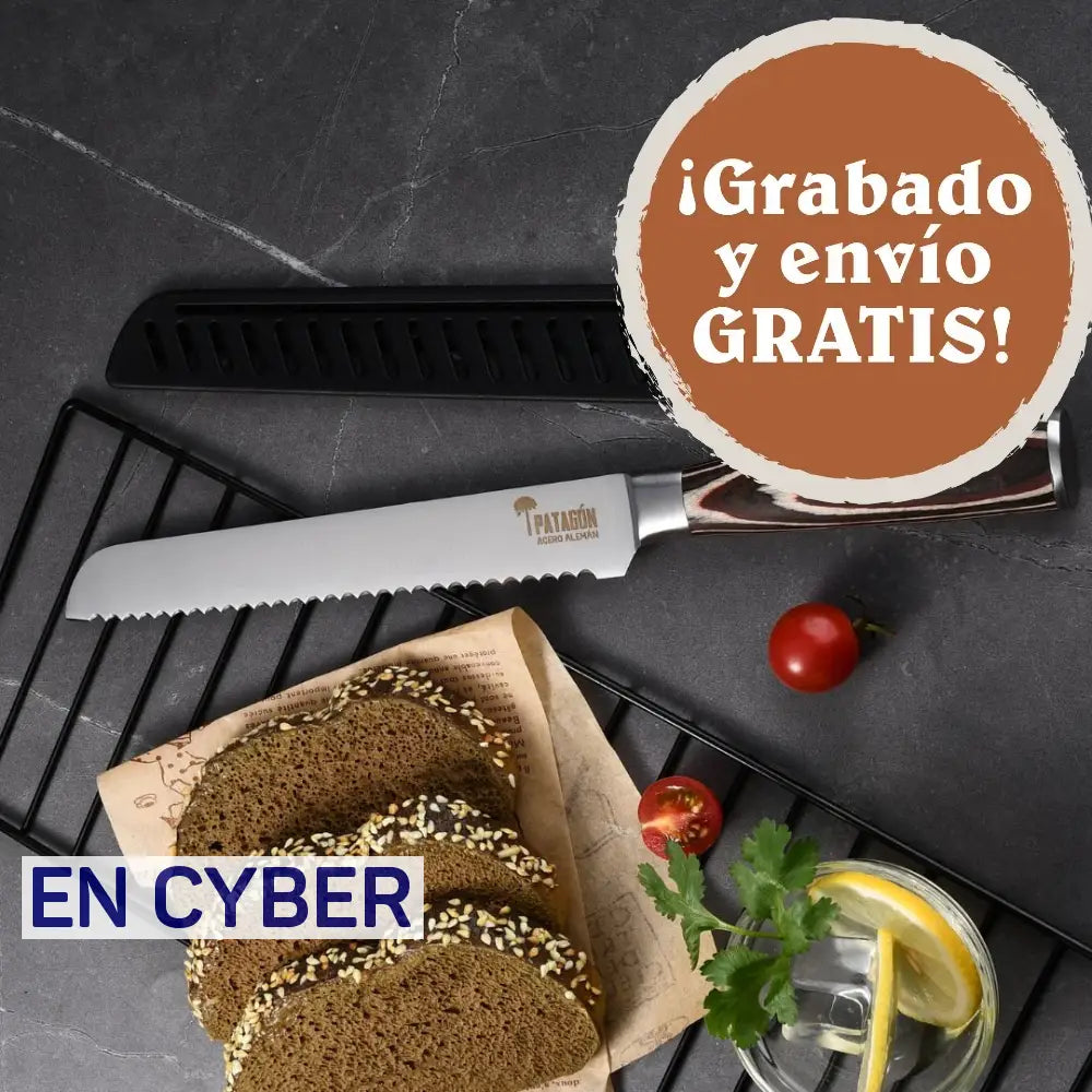 ESPIGA - Cuchillo Pan Acero Alemán hoja 20 cm PATAGÓN
