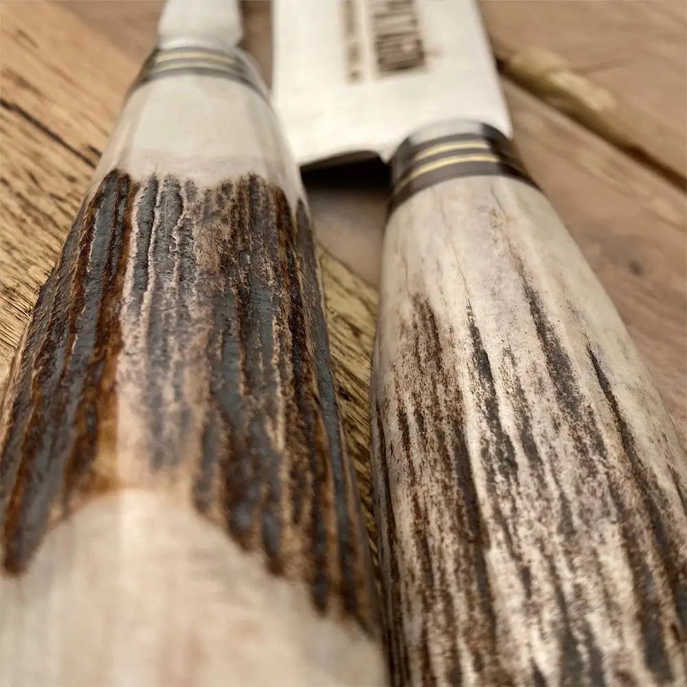 GAUCHO - Set Verijero Parrillero Artesanal Asta Ciervo 20 cm PATAGÓN