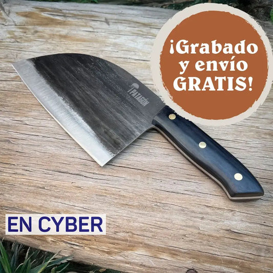 Hacha 18 cm ancha acero carbono PATAGÓN - SERBIO