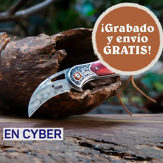 KARAMBIT - Cortapluma Damasco 89 capas PATAGÓN