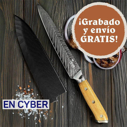 ÑANDÚ - Cuchillo Parrillero Artesanal hoja 20 cm PATAGÓN