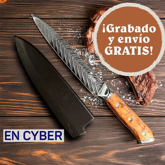 ÑANDÚ - Cuchillo Parrillero Artesanal hoja 20 cm PATAGÓN