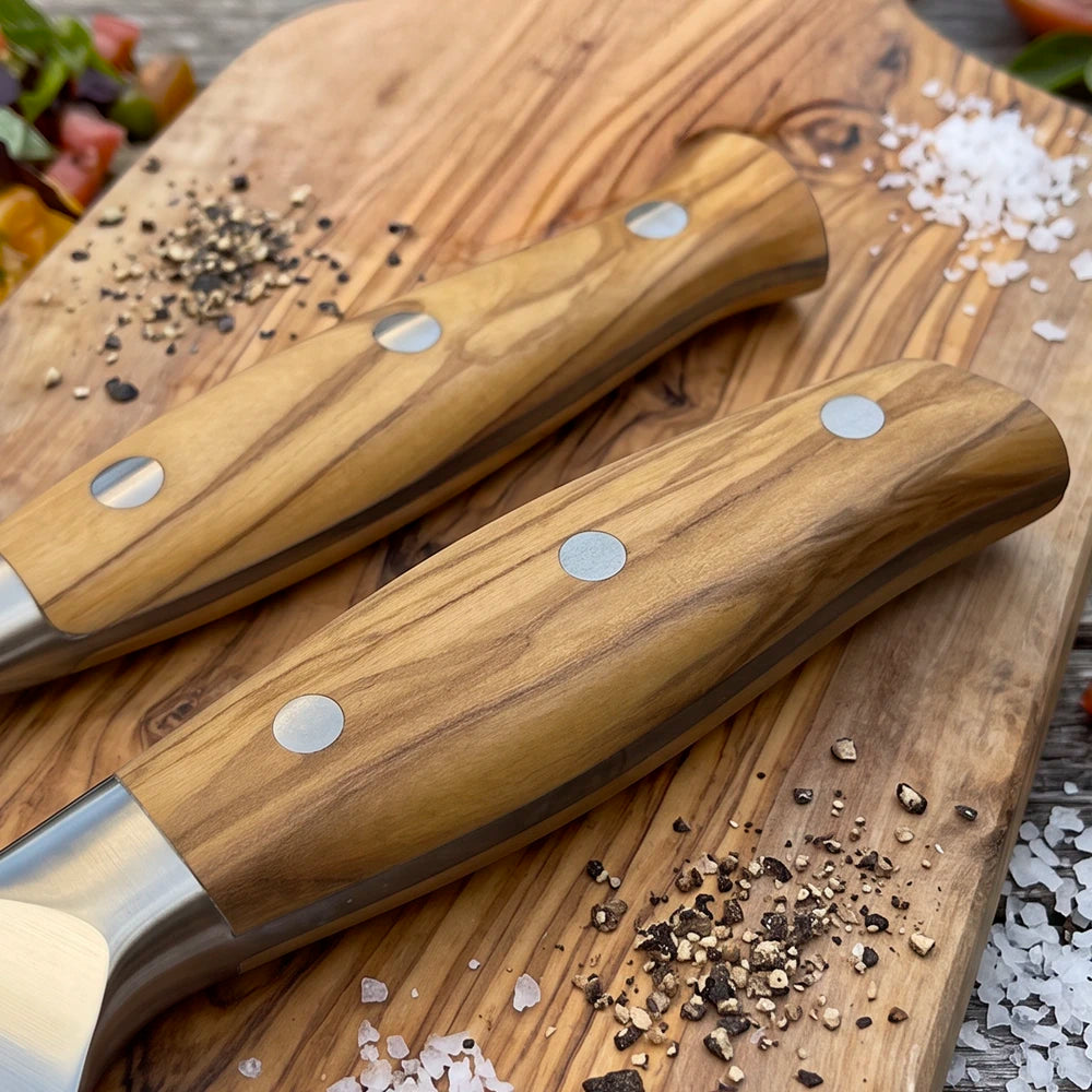 Set Parrillero 2 piezas Cuchillo + Tenedor PATAGÓN - OLIVO
