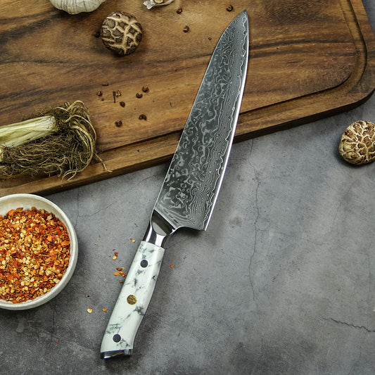 Cuchillo Chef Patagon Damasco 67 capas 20  cm