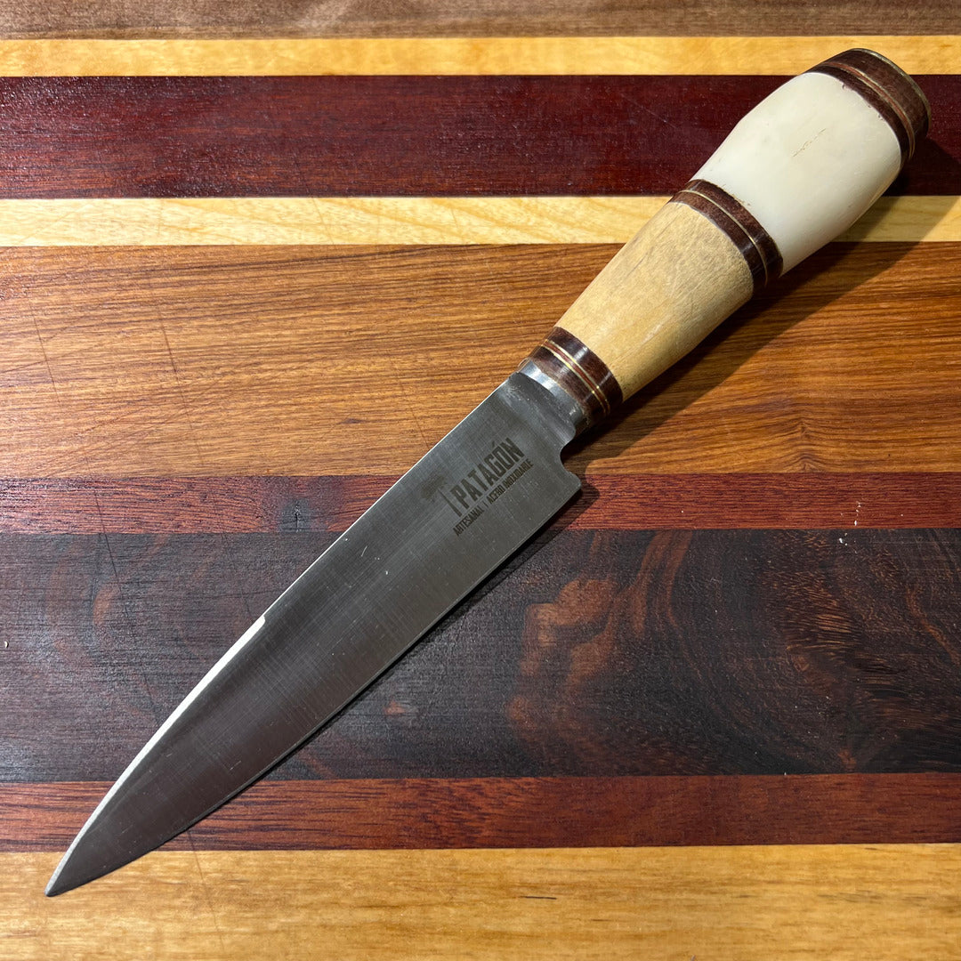 Cuchillo Artesanal Hueso Madera Clara 12 cm
